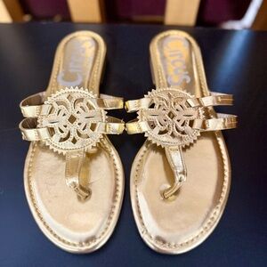 Circus by Sam Edelman Metallic Medallion Detail Gold Sandals